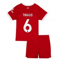 Liverpool Thiago Alcantara #6 Hemmaställ Barn 2023-24 Korta ärmar (+ Korta byxor)